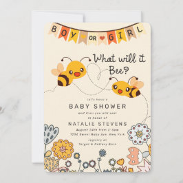 Invitación Cute lo que será para revelar Baby Shower