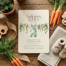Invitación Cute Locally Grown Baby Shower Invitation
