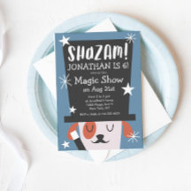 Cute Magic Show Puppy Magician Birday Party