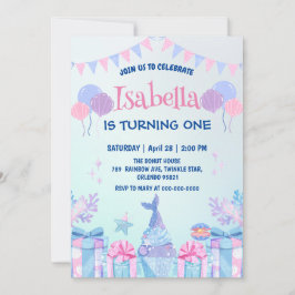 Invitación Cute Mermaid Rainbow Watercolor Fiesta de cumpleañ