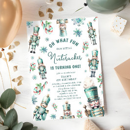 Invitación Cute Mint Nutcracker Oh Qué Divertido Primer Cumpl
