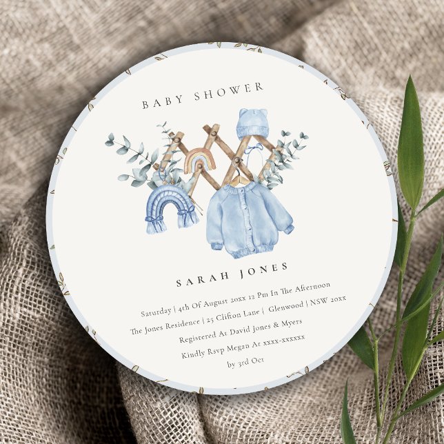 Invitación Cute Moda Niño Ropa de bebé Baby Shower esencial (Subido por el creador)