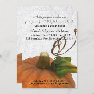 Invitación Cute Naranja Storybook Princess Baby Shower