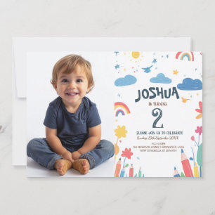 Invitación Cute niño dibuja niños Fiesta de cumpleaños