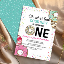 Cute Oh Qué Diversión Donut 1er Cumpleaños