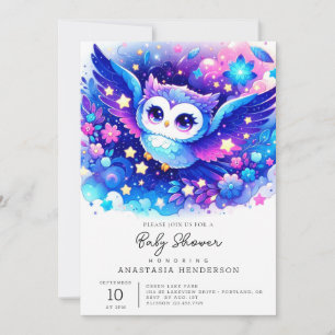 Invitación Cute Owl Baby Shower