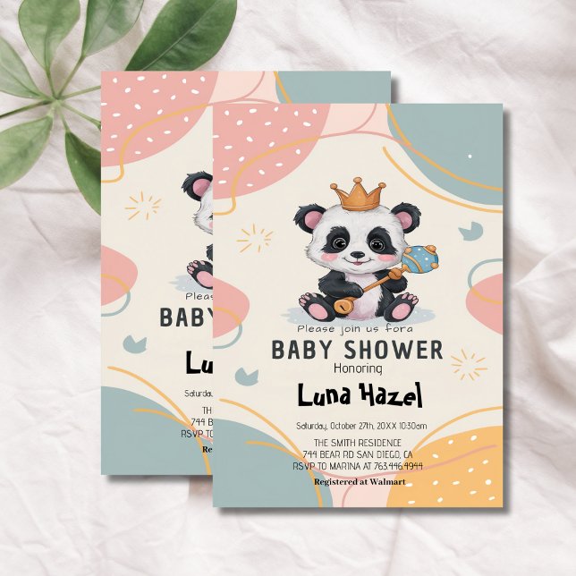 Invitación Cute Panda Baby Shower (Subido por el creador)