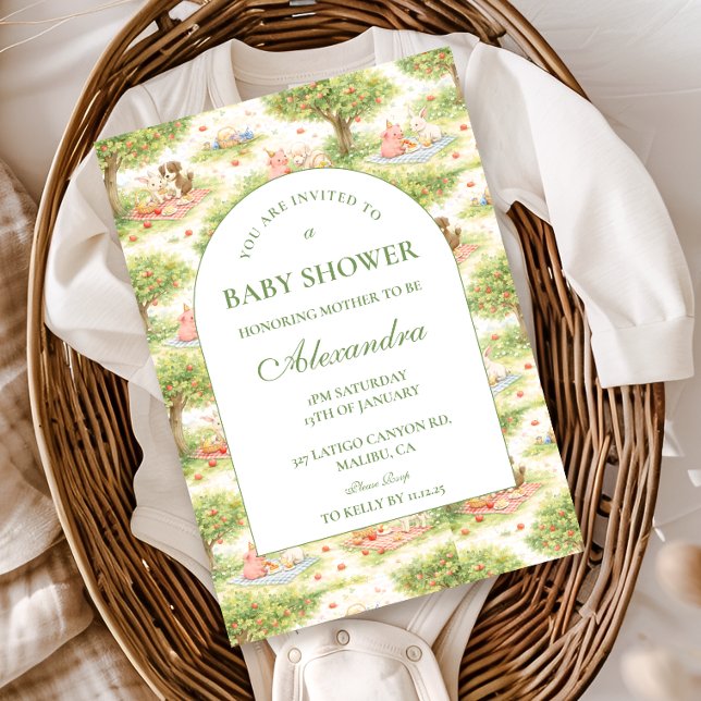 Invitación Cute Pastel Barnyard Celebration Baby Shower (Subido por el creador)