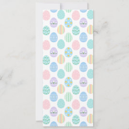 Invitación Cute Pastel Easter Eggs Pattern 