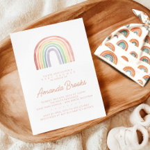 Cute Pastel Watercolor Arcoiris Baby Shower