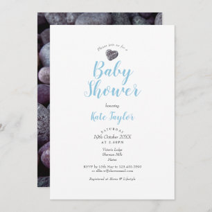 Invitación Cute Pebble Heart Baby Shower / Sprinkle