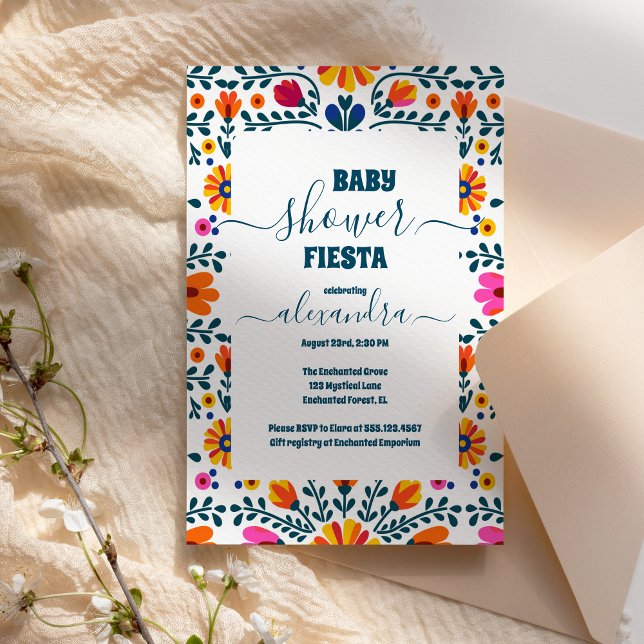 Invitación Cute pequeña señorita Fiesta Flores Baby Shower (Subido por el creador)