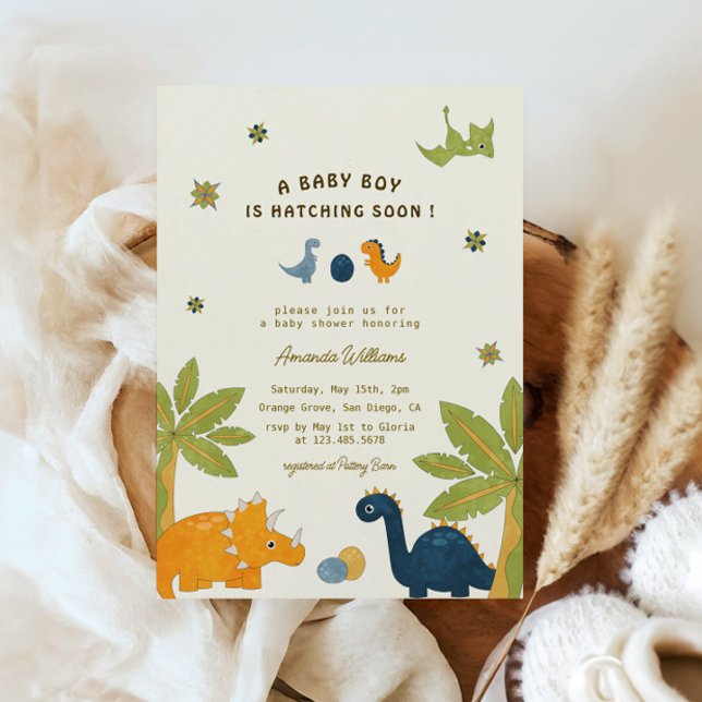 Invitación Cute Personalizado Dinosaur Baby Shower (Subido por el creador)