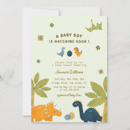 Invitación Cute Personalizado Dinosaur Baby Shower
