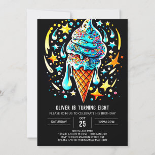 Invitación Cute Personalizado Popsicle Boy Crema de Hielo Cum