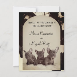 Invitación cute pitbull elegant party