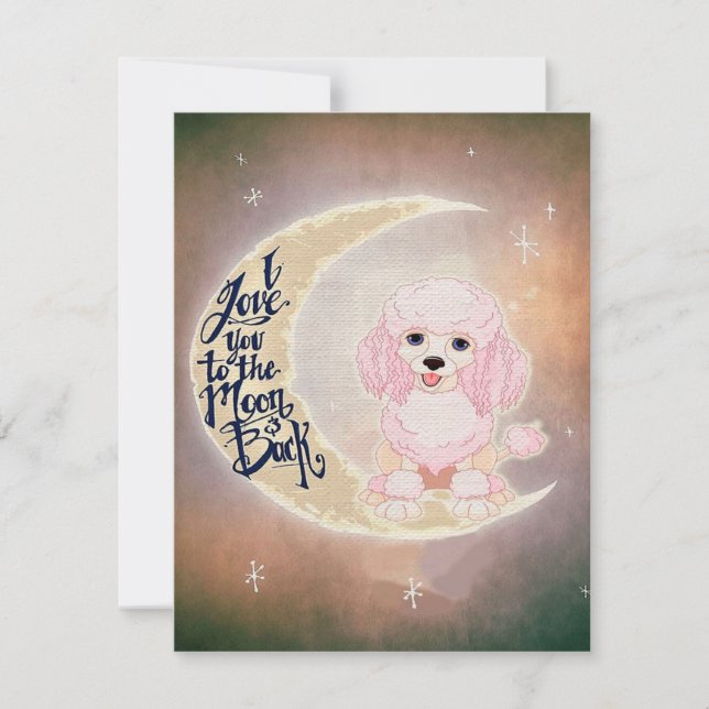 Invitación Cute Poodle | Gran regalo para el solsticio de ver (Anverso)