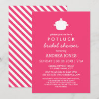 Cute Potluck Bridal Shower | Blanco rosa caliente