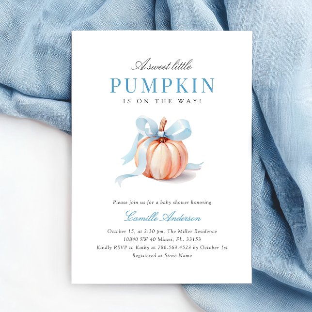 Invitación Cute Pumpkin Baby Shower (Subido por el creador)
