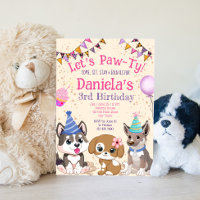 Cute puppies puppy party let's paw-ty