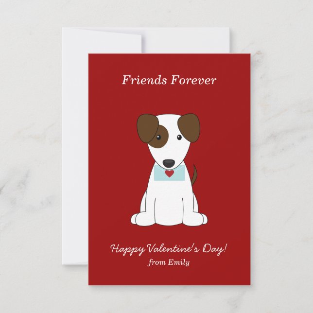 Invitación Cute Puppy Valentines (Anverso)