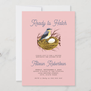 Invitación Cute Ready to Hatch Baby Shower