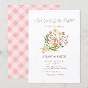 Invitación Cute recién dibujado a mano fuera de la ducha de n