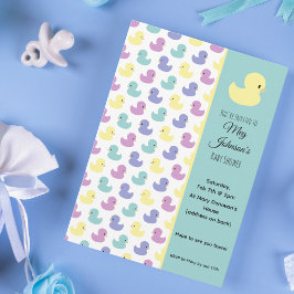 Invitación Cute Rubber Duck Gender Neutral Baby Shower