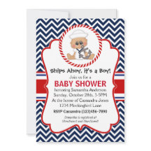 Cute Sailor Boy Nautical Baby Shower