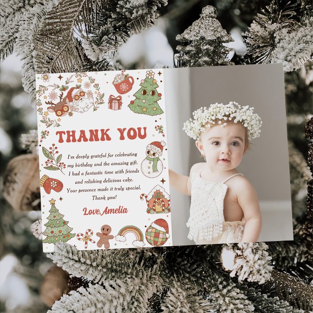 Invitación Cute Santa Navidades Fiesta de Cumpleaños Gracias  (Subido por el creador)