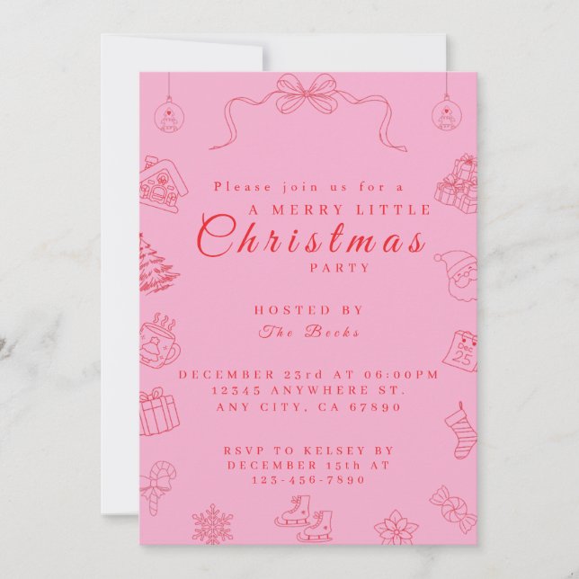 Invitación Cute Sassy Christmas Party Invitation (Anverso)