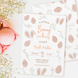Invitación Cute Scandi Huevo de Pascua moda de ducha de bebé 