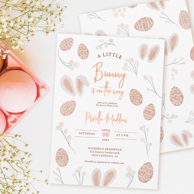 Invitación Cute Scandi Huevo de Pascua moda de ducha de bebé  (Subido por el creador)