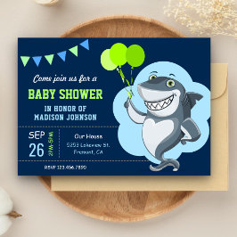 Invitación Cute Shark Baby Shower