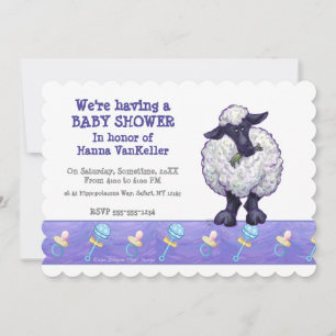 Invitación Cute Sheep Baby Shower