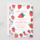 Invitación Cute Simple Red Berry Sweet Birthday (Anverso)