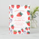 Invitación Cute Simple Red Berry Sweet Birthday (Anverso de pie)