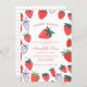 Invitación Cute Simple Red Berry Sweet Birthday (Anverso / Reverso)