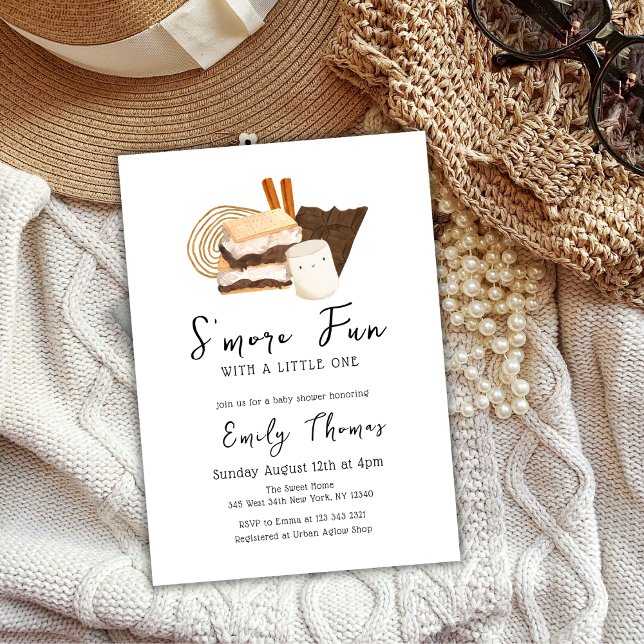 Invitación Cute S'more Fun Baby Shower (Cute S'more Fun Baby Shower Invitation)