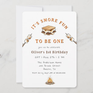 Invitación Cute Smores Cumpleaños 1er 