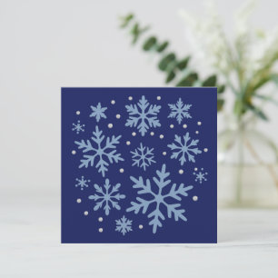 Invitación Cute Snowflake Navidad Fiesta de Invierno Acogedor