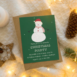 Invitación Cute Snowman | Diseño de feriado para Navidades ca