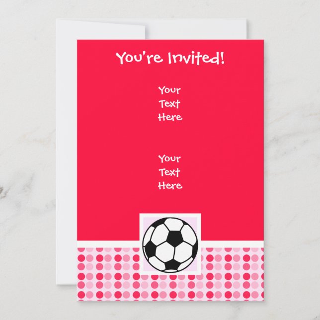 Invitación Cute Soccer Ball (Anverso)