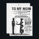 Invitación Cute Son To My Mom Gift | Lovely Family Gift<br><div class="desc">It's a personalized perfect gift for your mom, your mama, your mommy, your mother, your parents, your grandma. It's ideal gifts for all seasons. These products are great for a picnic at the park, snuggling while watching TV, relaxing on the sofa, wall decoration for home or as a stylish bedspread....</div>
