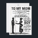 Invitación Cute Son To My Mom Gift | Lovely Family Gift<br><div class="desc">It's a personalized perfect gift for your mom, your mama, your mommy, your mother, your parents, your grandma. It's ideal gifts for all seasons. These products are great for a picnic at the park, snuggling while watching TV, relaxing on the sofa, wall decoration for home or as a stylish bedspread....</div>