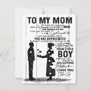 Invitación Cute Son To My Mom Gift   Lovely Family Gift