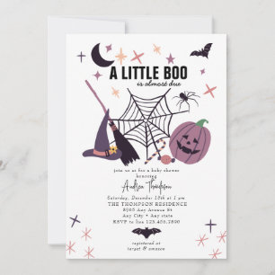 Invitación Cute Spooky   Baby Shower de Halloween