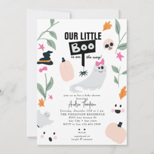 Invitación Cute Spooky   Baby Shower de Halloween