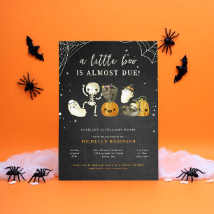 Invitación Cute Spooky Un Pequeño Boo Halloween Baby Shower