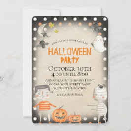 Invitación Cute Spooky Watercolor Halloween